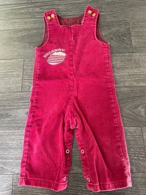 Vintage 1980s Corduroy Overalls in Maroon